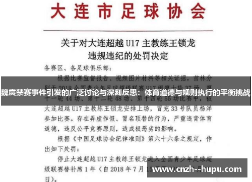 魏震禁赛事件引发的广泛讨论与深刻反思：体育道德与规则执行的平衡挑战